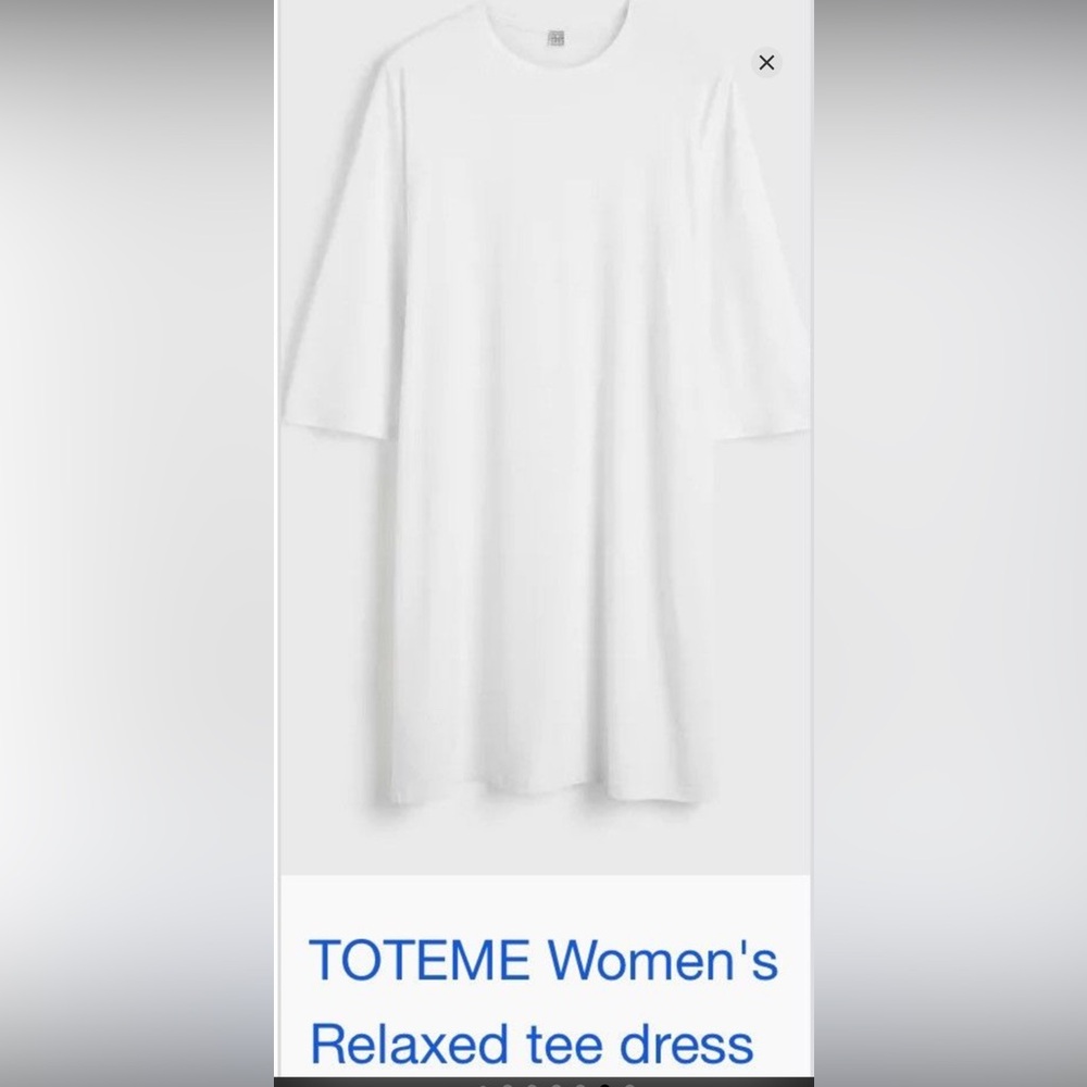 2 TOTOME (1 black & 1 white t-shirt dress Sz: XS $290 each - Picture 2 of 9